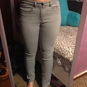 Silver skinny jeans